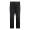 Off-white Straight Leg Trousers With Belt Loops In Black