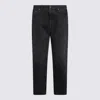 Off-white Straight Leg Trousers With Belt Loops In Black