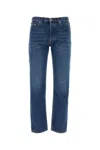 Off-white Indigo Blue Cotton Jeans In Blue