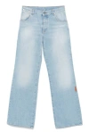 Off-white Logo Straight Jeans In Blue
