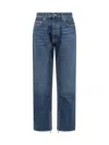 Off-white Blue Denim Jeans In Blue