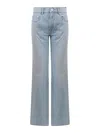 Off-white Flared Five Pockets Baggy Jeans In Blue