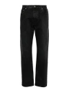 Off-white Black Jeans With Logo Patch In Black