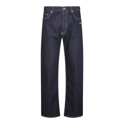 Off-white Off Emb Loose Jeans In Brown