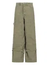 Off-white Military Green Canvas Carpenter Pants In Green