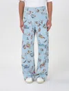 Off-white Fresco Print Straight Leg Jeans In Red