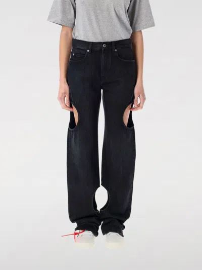OFF-WHITE JEANS OFF-WHITE WOMAN COLOR BLACK,G72476002