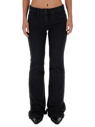Off-white Wide Leg Jeans In Black