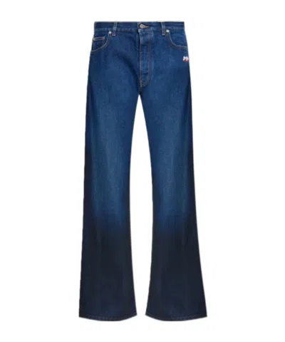 Off-white Jeans With Belt Loops In Blue