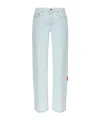 Off-white Five-pocket Cotton Jeans In Blue