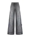 Off-white Jeans With Belt Loops In Gray