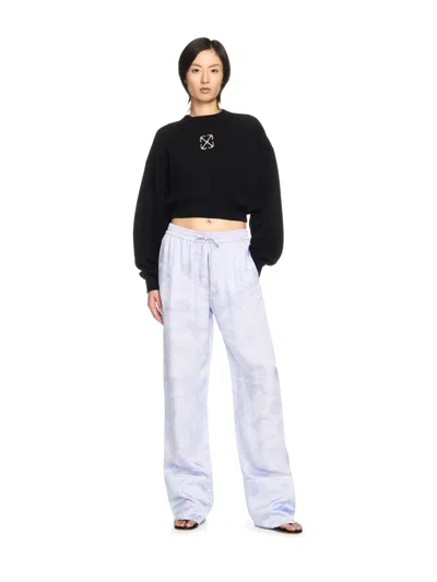 Off-white Jewel Mini Arrow Crop Crew Black - Silve