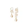 Off-white Logo Earrings In Multi
