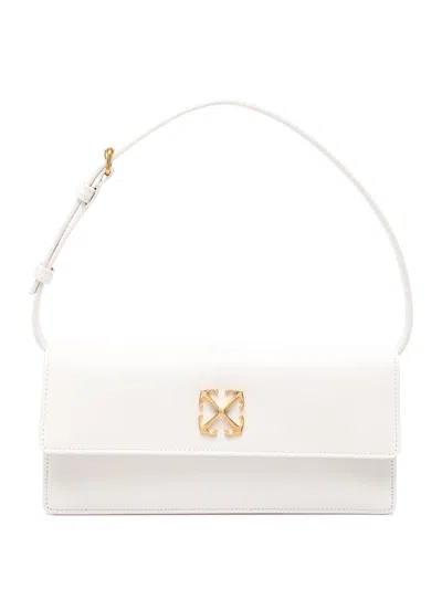 Off-white Jitney 1.0 Leather Bag In White