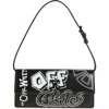 Off-white Jitney 1.0 Leather Shoulder Bag In Black - White