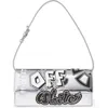 Off-white Silver Jitney 1.0 Shoulder Bag In Silver - Black