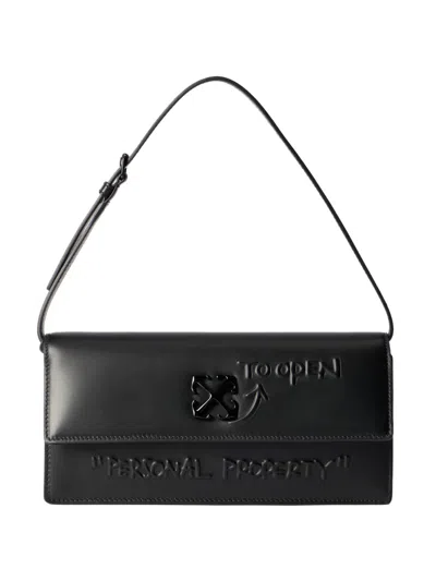 Off-white Jitney 1.0 Quote3d Shoulder Bag In Black