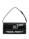 Off-white Black Jitney 0.7 Quote Shoulder Bag In Schwarz