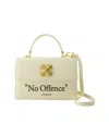 Off-white Jitney 1.4 Quote Leather Top-handle Bag In Beige