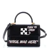 Off-white Jitney 1.4 Bag Printed Leather In Black