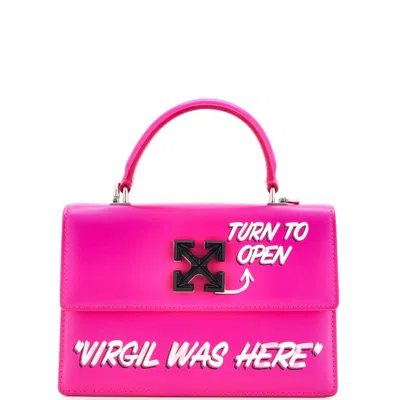 Off-white Jitney 1.4 Bag Printed Leather In Pink
