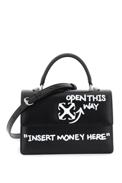 Off-white Jitney 1.4 Handbag With Lettering In Black