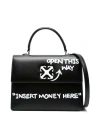 OFF-WHITE JITNEY 14 LEATHER TOTE BAG