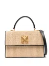 Off-white Jitney 1.4 Raffia Tote Bag In Neutrals