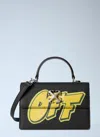 Off-white Jitney 1.4 Top Handle Bag In Black