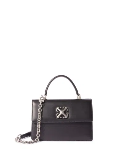 Off-white Jitney 1.4 Top Handle Chain In Black