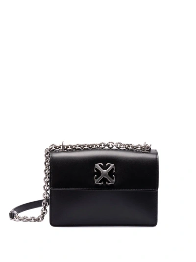 Off-white `jitney 2.0` Shoulder Bag With Chain In Black