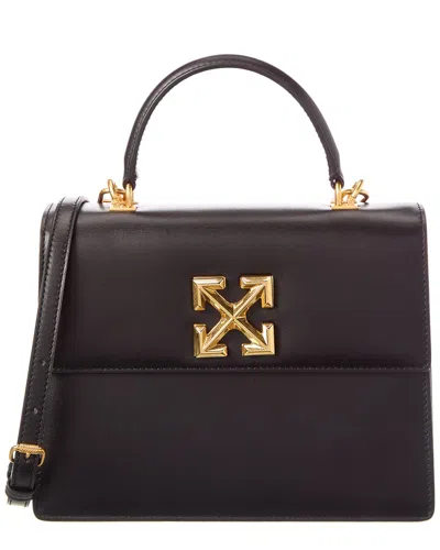 Off-white ™ Jitney 2.8 Leather Satchel In Black