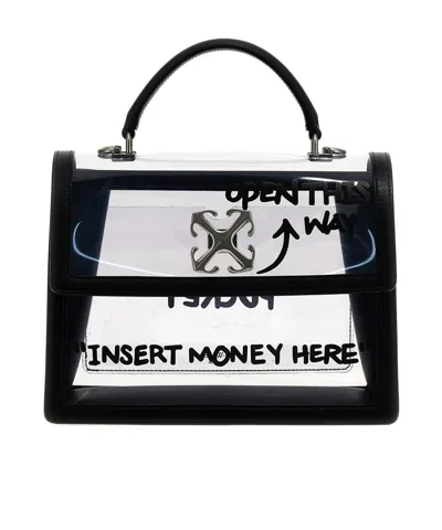 OFF-WHITE OFF-WHITE LOGO PLAQUE FOLDOVER TOP TOTE BAG