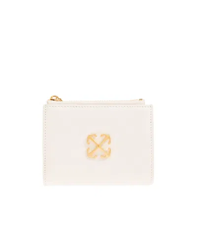Off-white Jitney Bi-fold Zipped Wallet In White