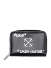 Off-white Jitney Coin Purse Quote Black - White In Black