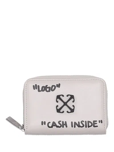 Off-white Off White Jitney Coin Purse Quote Dust No Color In Neutral