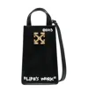 Off-white Jitney Crossbody Phone Bag In Black