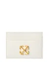 Off-white Jitney Simple Leather Cardholder In White