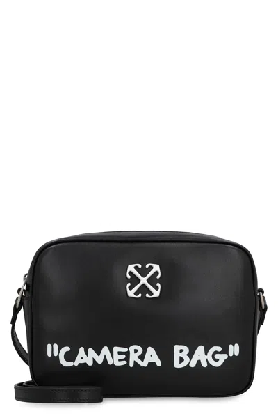 Off-white Medium Jitney Quote Shoulder Bag In Black