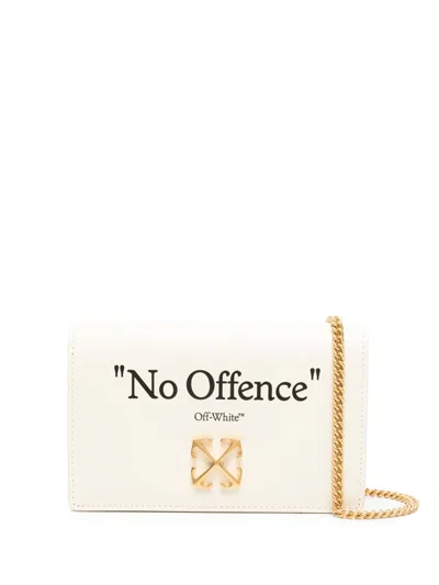Off-white Jitney Leather Crossbody Bag In Neutrals