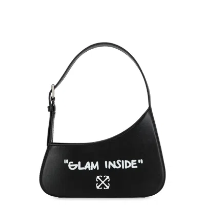 Off-white Jitney Leather Shoulder Bag In Black