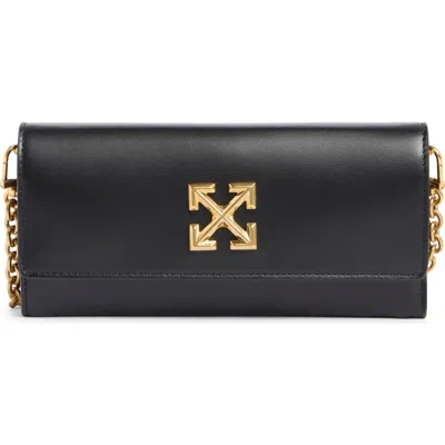 Off-white Jitney Leather Wallet On A Chain In Multi