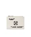 Off-white Jitney Logo Printed Zip-up Wallet In White