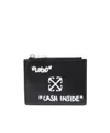 Off-white Jitney Logo Printed Zip-up Wallet In Multi