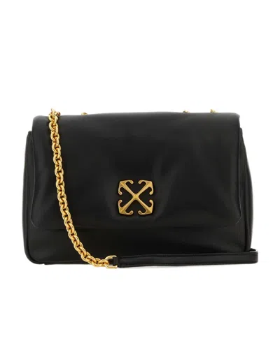 Off-white Jitney Puffer Shoulder Bag In Black