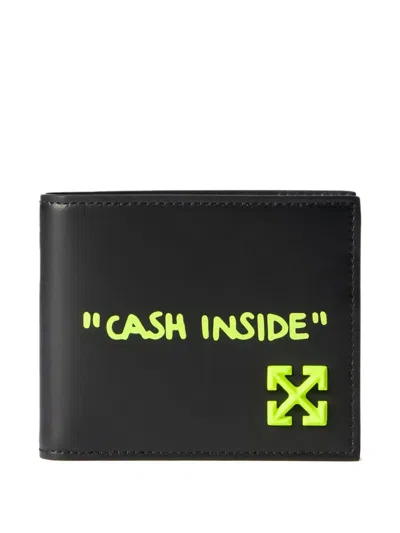 Off-white Jitney Quote Bi-fold Wallet In Black