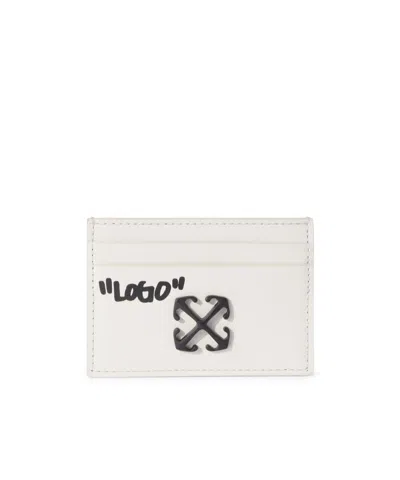 Off-white Jitney Quote Card Holder In White