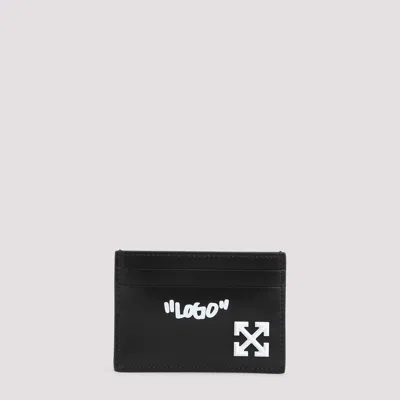 Off-white Jitney Quote Credit Card Case In Black White
