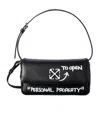 Off-white Jitney 1.0 Logo Plaque Shoulder Bag In Black