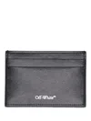 Off-white Jitney Simple Card Case Quote Black - Wh In Multi